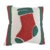 Festival Cotton Linen Cushion Cover With Christmas Tree Designs Soft Sturdy Pillowcase For Home Decoration