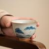 Zhinianhua Hand-Painted Lotus Ge Kiln Ceramic Teacup