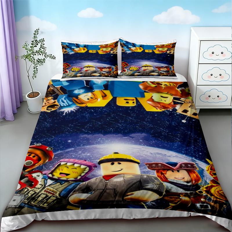 Roblox Cartoon Duvet Cover Bedding Set Soft Comfortable Comforter Cover For Children Bedroom Decor Twin Single Size