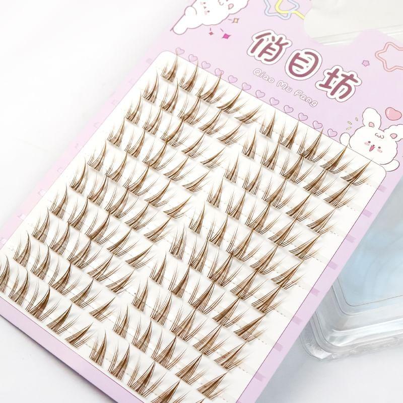 SIDIT - Natural Crisscross Colored Cluster False Eyelashes