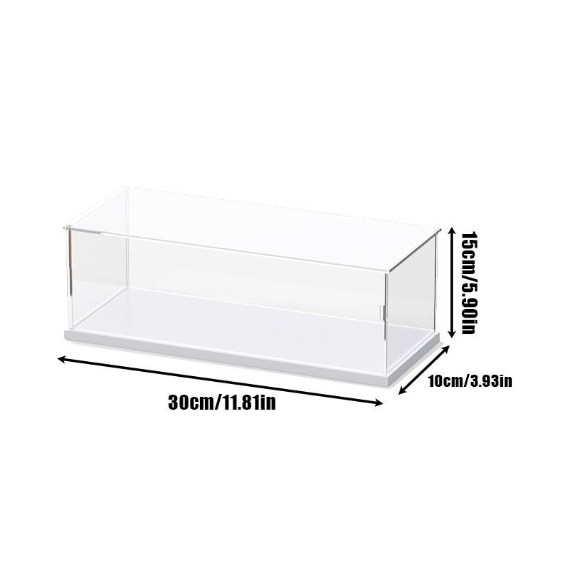 1 sztuka Przezroczyste akrylowe pudełko ekspozycyjne do przechowywania Ochrona przed kurzem Szafka ekspozycyjna do przechowywania na biurku Przechowywanie w domu