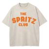 Cotton Vintage Washed Aperol Spritz Club Tshirt New Fashion Men Casual Retro Lemon Cool Oversize Loose Acid Wash Tee Shirt