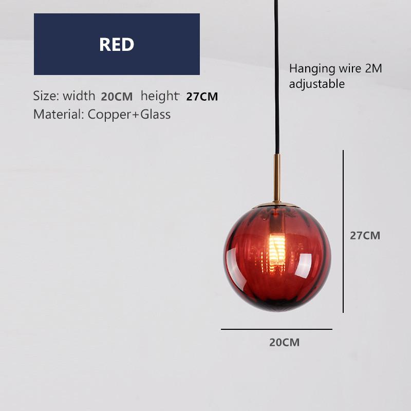 Modern Led Pendant Light Nordic Hanging Lamps Glass Ball Lighting Fixtures Home Bedroom Living Room Suspension Luminaires Shop