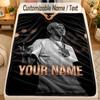 Flannel BlanketCentral Cee Custom Name Text Personalized Soft Warm Throw Blanket Home Decor Gift