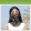 Women's Summer Face Mask: High Elastic Silk Scarf, Full Face and Neck Protection, Cycling Ear-Hanging Ice Silk Gaiter.