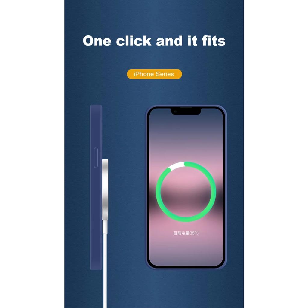 Tekuté silikonové pouzdro odolné proti nárazu pro iPhone 16 15 14 13 12 11 Magnetická bezdrátová nabíječka telefonu Pro Max Plus pro kryt Magsafe