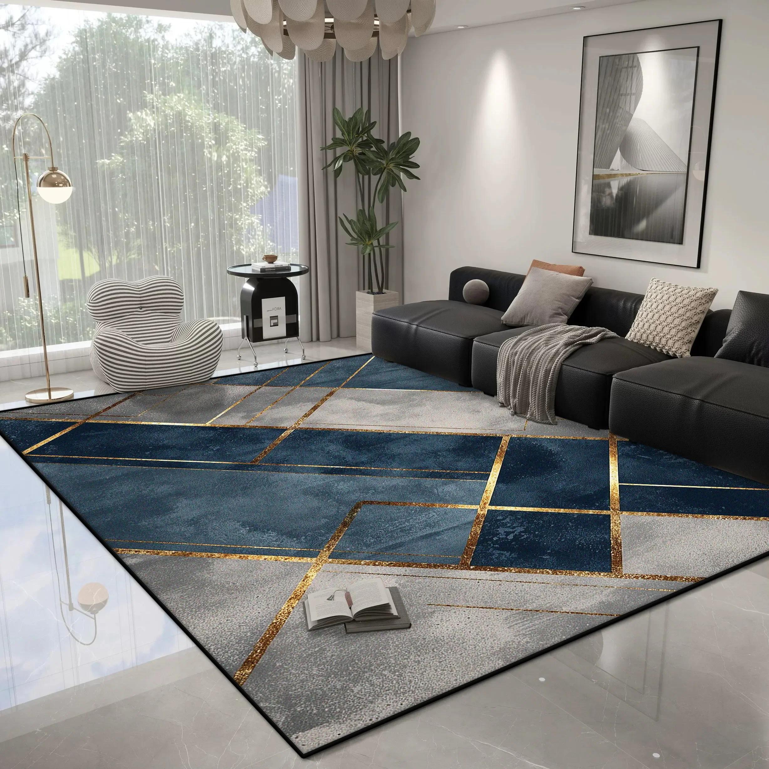 

Stylish Modern Geometric Carpet - Thick Light Luxury Decoration Bedroom Non-slip Rug Easy Cleaning Lounge Floor Mat Washable 40x60cm