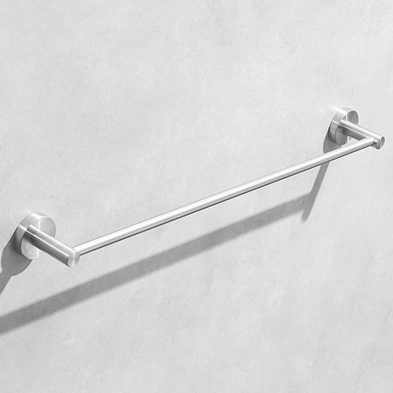 

cmaos Brushed Stainless Steel Bathroom Shelf with Single Towel Bar
