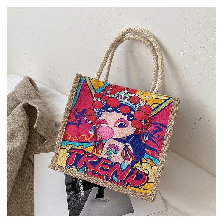 Canvas Bucket Tote Bag for Women, Minimalist Zipper Shoulder Handbag, Japanese Style Daily Commute Bag, Street Fashion Purse KTB