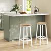 Bar stool - Sonoma oak / white legs