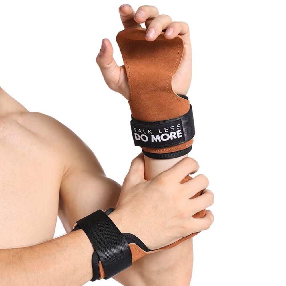 1 Pair Talk Less Do More Sports Wrist Pads Thicken Deadlift Power Straps  Gym/Fitness