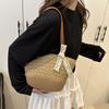 2025 New Trendy Summer Shoulder Bag Women's Bag Foreign Style Simple Bag Woven Bag Temperament Underarm Bag Fashion Portable