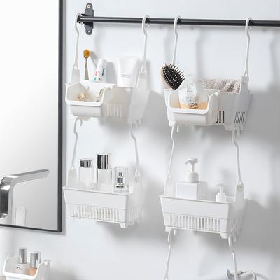 Cesto Scolapiatti Sospeso da Bagno Impilabile Domestico Doppio Gancio Cesto Portaoggetti per Frutta e Verdura da Cucina