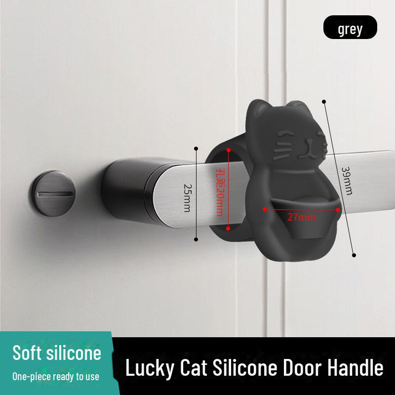 Opritor de mâner de ușă din silicon, anti-coliziune, fără perforații, pentru baie