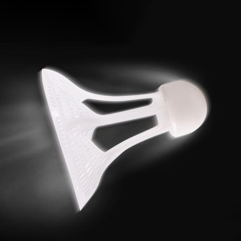 1 Stück Winddichte leuchtende Badmintonbälle, leuchten im Dunkeln, super strapazierfähiger Kunststoff-Nylon mit Lichtern