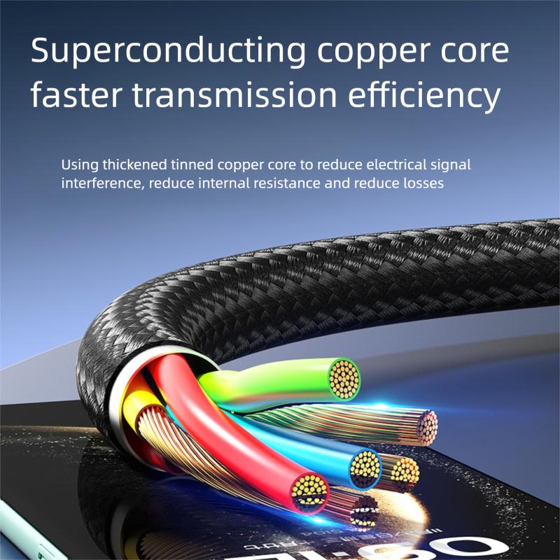 100W USB-C to USBC Mobile Fast Charging Data Cable Suitable for iPhone 15 Samsung Huawei Xiaomi OPPO Phone Type-C Charging Cable