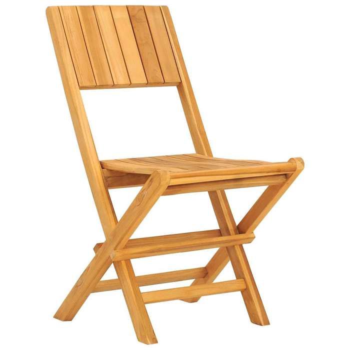 VidaXL Chaises de jardin pliantes 2 pcs 47x61x90 cm bois massif teck 362759