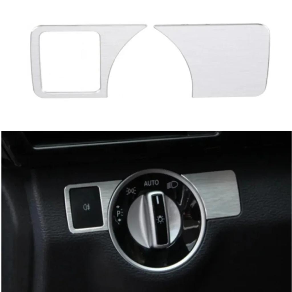 Car Headlight Switch Panel Cover Trim Sticker For Mercedes Benz A B C E Class W204 W212 W176 CLS ML GLK GLE GLS GLA Accessoire