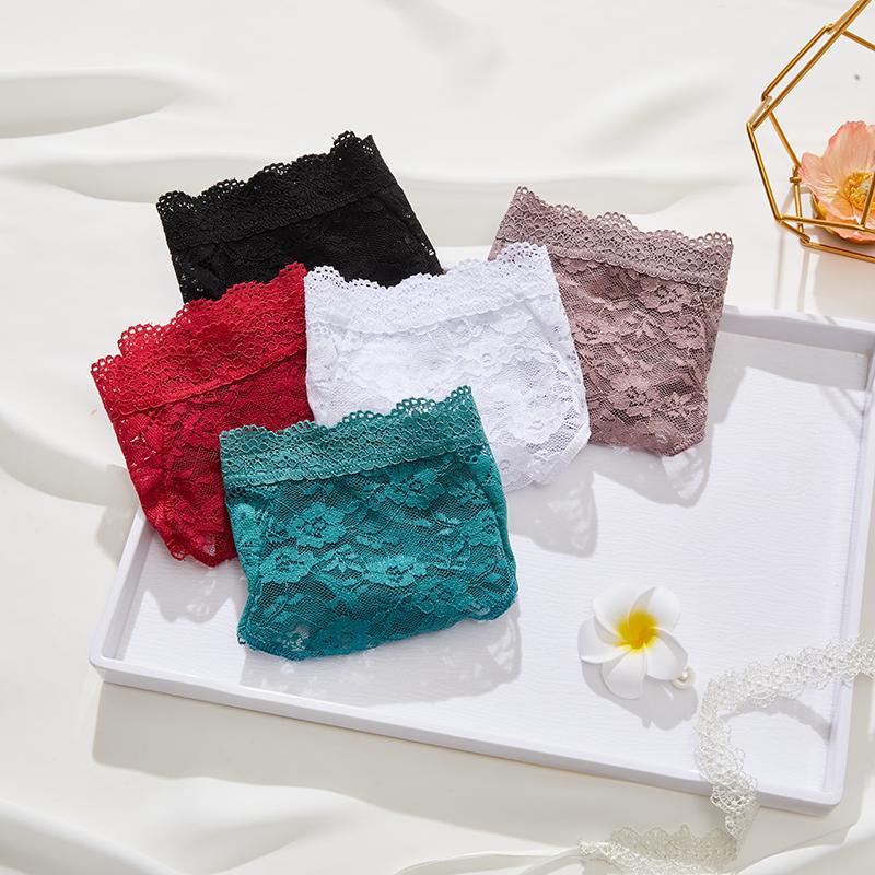 Krajkové Tanga s Výřezy Dámské Kalhotky Sexy Nízký Pas G-String Dámské Spodní Prádlo Prodyšné Spodní Prádlo Intimní Oblečení S-XL