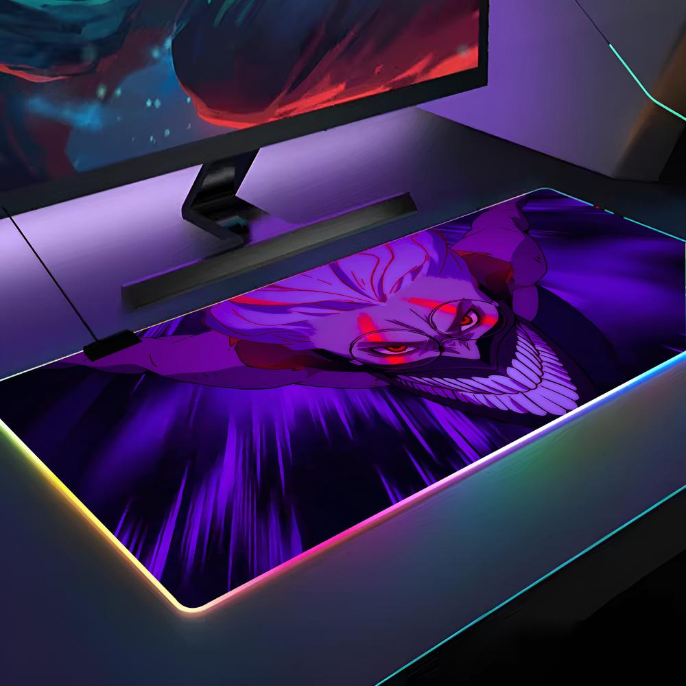 Anime D-Dandadanes Mouse Pad RGB Backlit Mouse Pad Laptop Mouse Pad Laptop Gamer Computer Desk Gaming Accessories