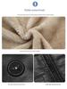 Men's Winter PU Leather Motorcycle Jacket with Lambswool Lining - Korean Style, Windproof, Thickened