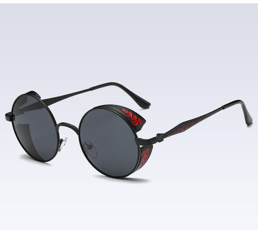 Retro Polarized Steampunk Round Sunglasses Mirror Glasses Male Female Glasses