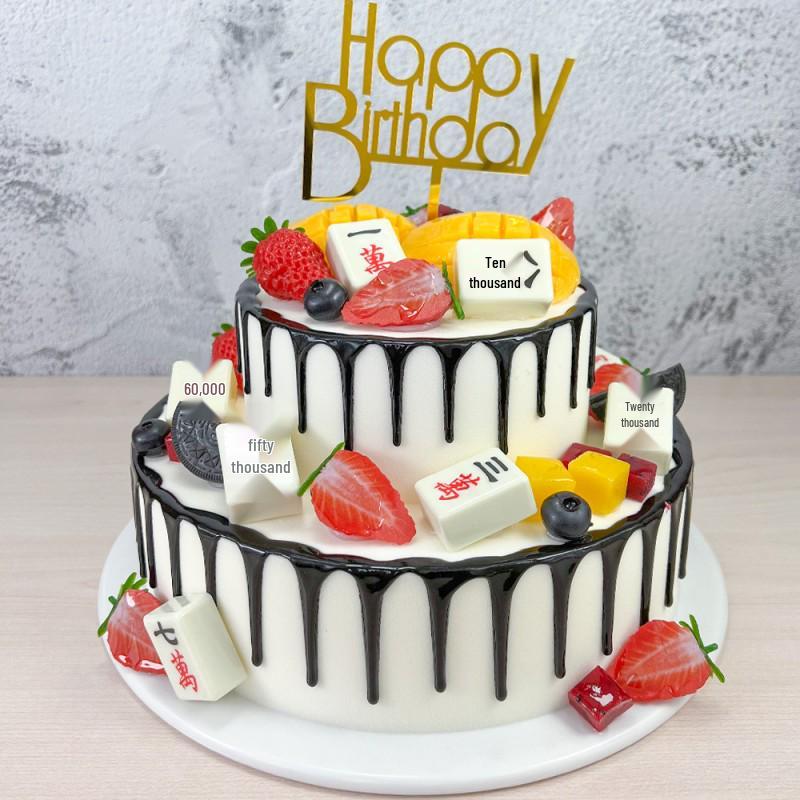 2025 Europäisches zweistöckiges Obstkuchenmodell für Ausstellungszwecke