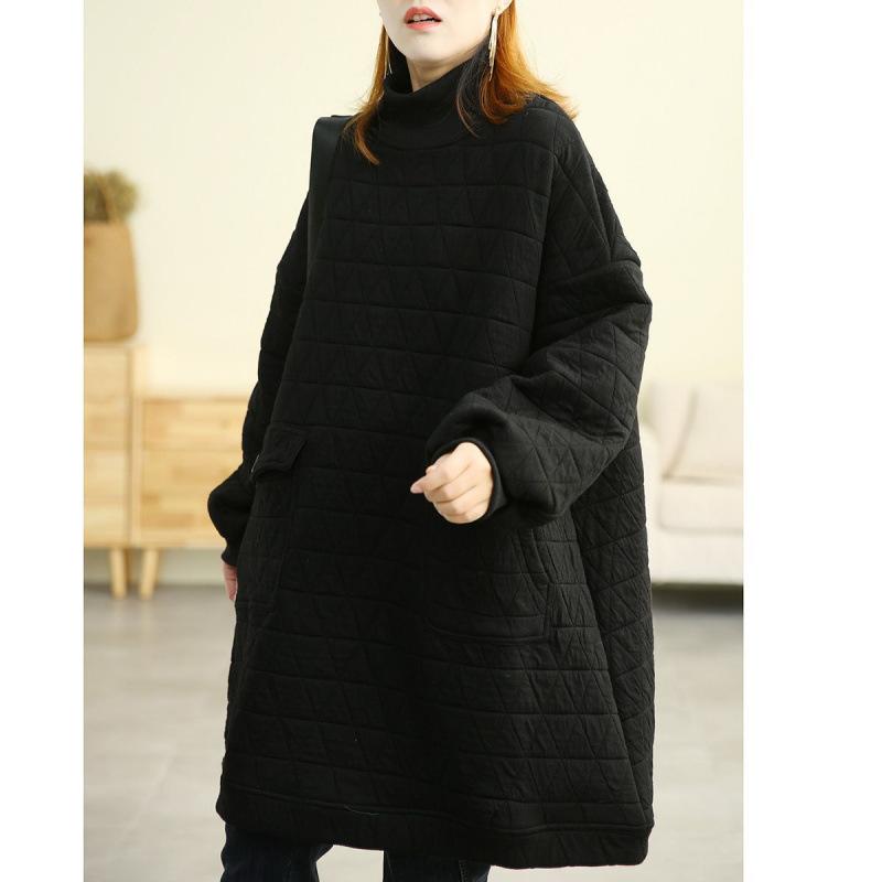 

Женское платье большого размера, зимнее, иностранного стиля, хлопковая одежда, утолщенная, стеганая одежда, свитер, женская юбка, платье, женская осень и зима average size [100-100 kg]