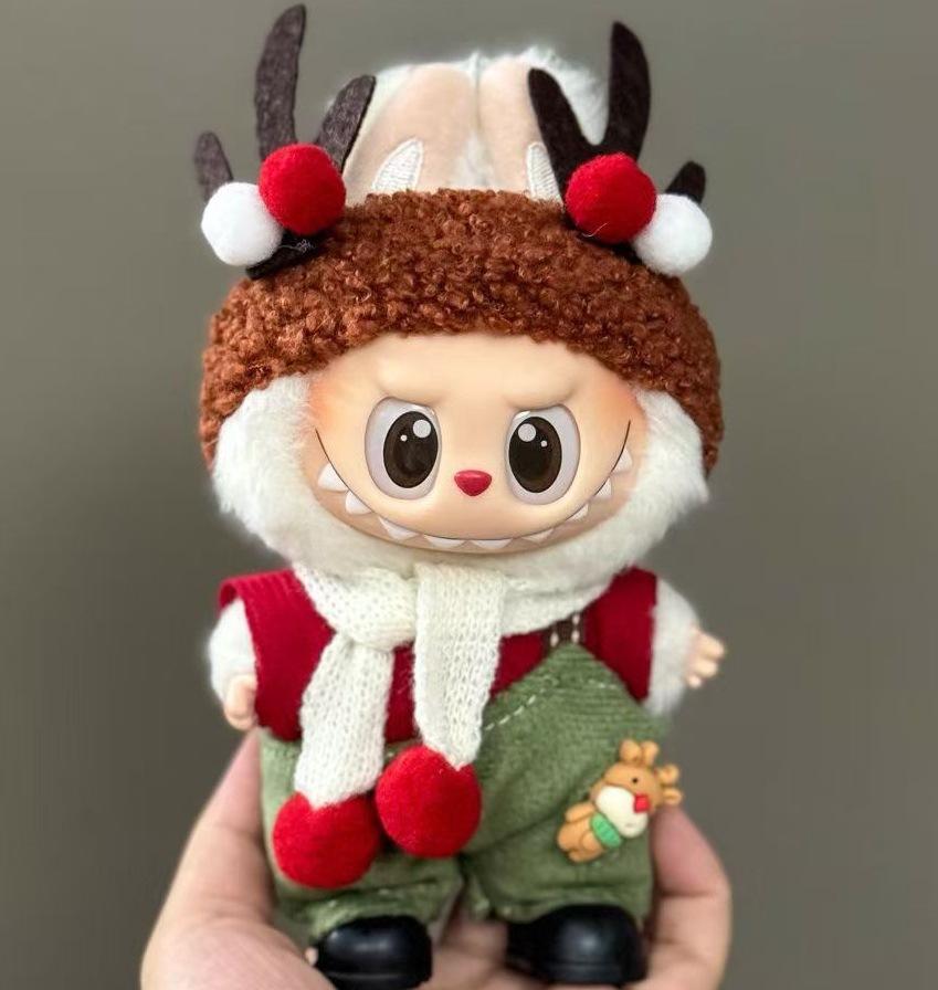 YWHOLA Doll Clothes Christmas Suits 1-3 Generations Cartoon Toy Dolls-Excluding Shoes Plastic Polyester Material 17cm Size 1:3
