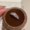 Glossy texture inlaid with full diamonds lace rhombus grid sparkling rings for women light luxury beautiful ring jewelry gift