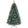 Artificial Christmas Tree 180 Cm with 910 Snow-Covered Branches 58 Pinecones and Foldable Metal Stand Easy Assembly Green
