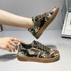 European and American large size camouflage canvas shoes spring and autumn new casual flat comfortable sports shoes