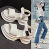 2025 summer new versatile small height increase Roman shoes beach shoes, national style new Chinese platform sandals