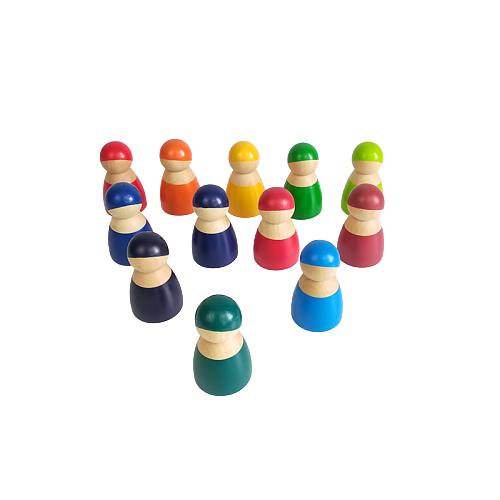 DIY Children's Wooden Toy Creative Stacked Rainbow Building Blocks Large Size Montessori Educational Toys for Children Kids