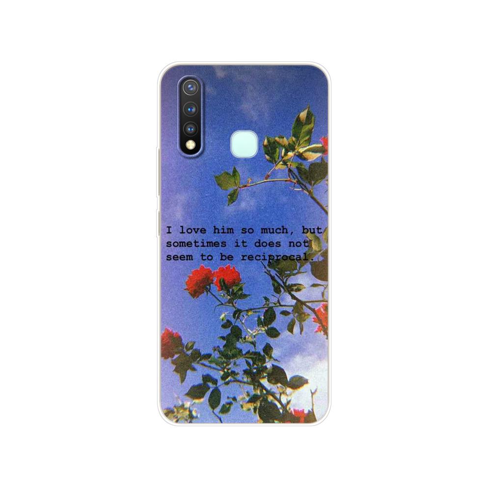 Dla Vivo Y19 Case 6.53 ''miękki TPU silikonowy pokrowiec dla Vivo Y19 Y 19 VivoY19 Case tylna obudowa telefonu zderzak ochronny Shell Bag Coque