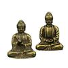 Mini Portable Retro Brass Statue Pocket Sitting Buddha Hand Toy Sculpture Desk Decorative Ornament Gift
