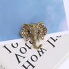 Vintage Strass-Elefanten-Brosche - Retro Gold-Accessoire