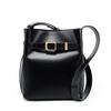 Retro leather women's shoulder bag, premium bucket bag, retro first-layer cowhide messenger bag, women's shoulder messenger bag