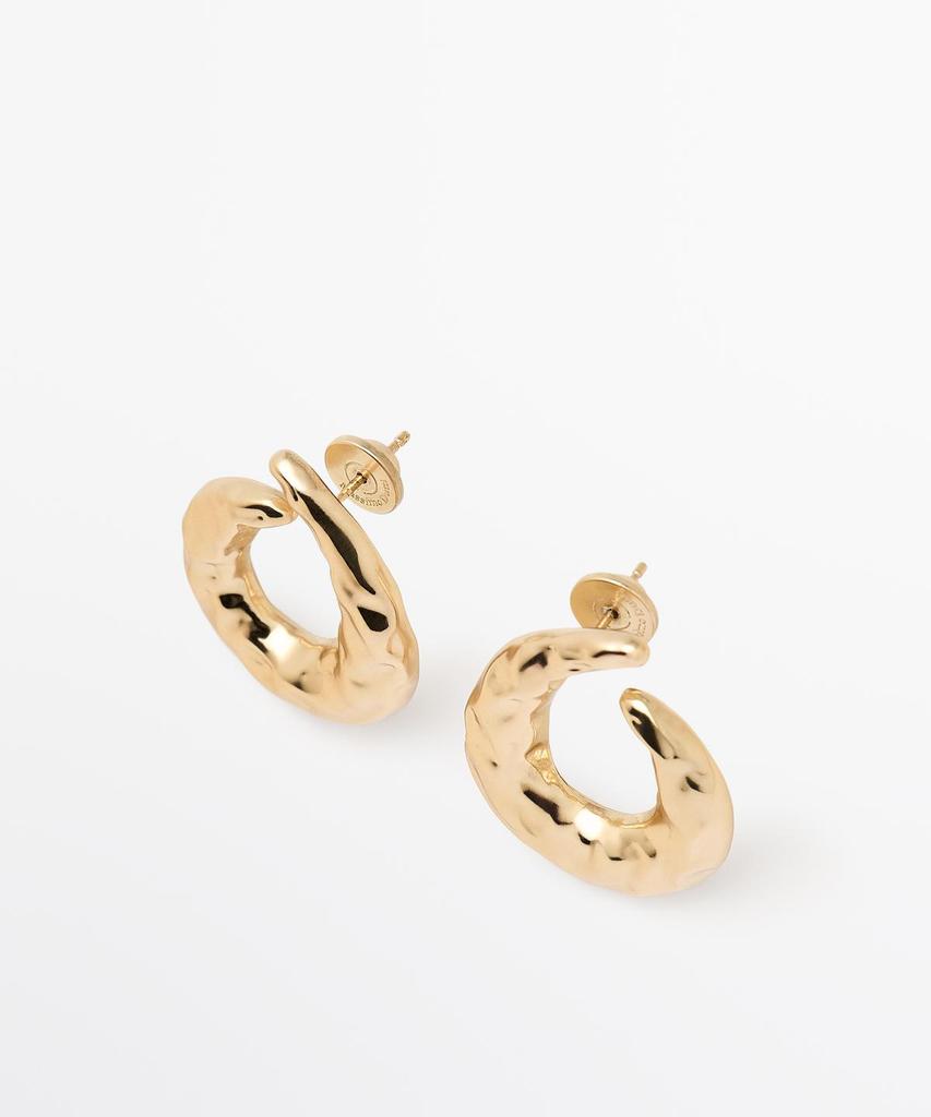 Massimo Dutti Textured Hoop Earrings