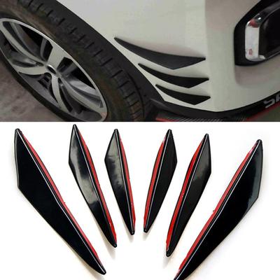 Aletas de Parachoques de Coche Conveniente Fácil Instalación Engrosado Gran Adhesividad Labios de Spoiler Suministros