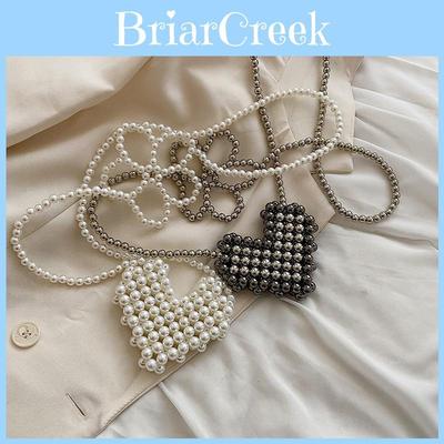 Trendy Mini Children's Crossbody Bag With Adorable Pearl Heart Design For Girls