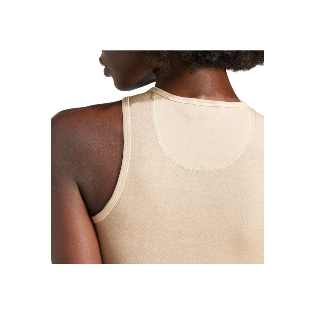 adidas Originals Essential Solid Logo Round Neck Short Vest Women Tops Magic-Beige IR5996