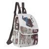 Dual-shoulder Bag, Embroidered Multi-purpose Backpack, Large Capacity, Lightweight Student Schoolbag