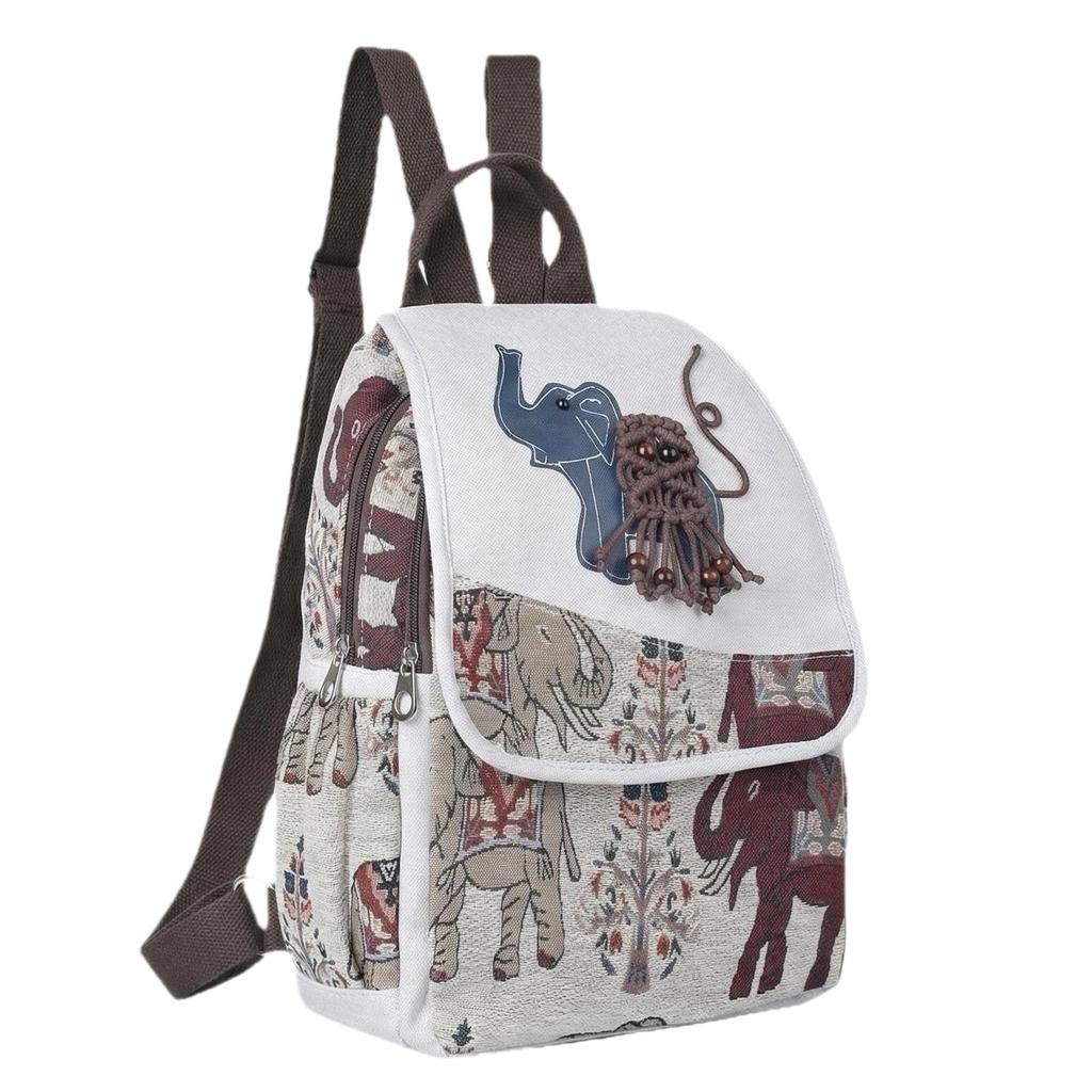 Dual-shoulder Bag, Embroidered Multi-purpose Backpack, Large Capacity, Lightweight Student Schoolbag