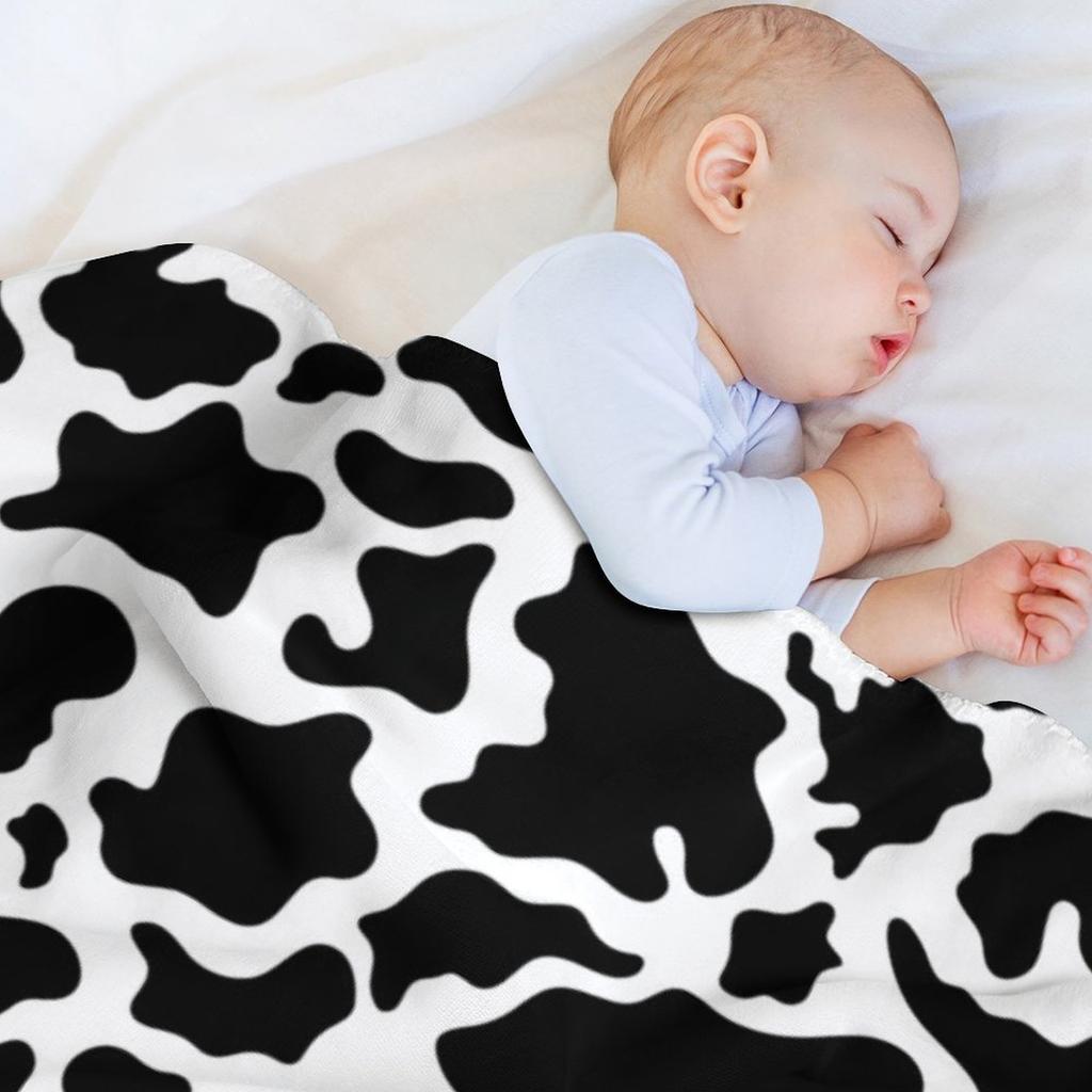 Cow Throw Blanket Air Conditioner Soft Blanket for Office Home