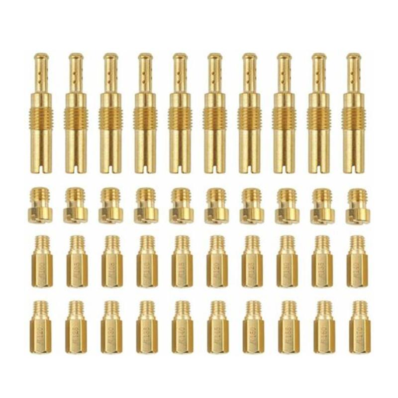 30 pezzi getto lento carburatore getti principali + 10 pezzi getti lenti/kit getto pilota per carburatori PWK Keihin OKO
