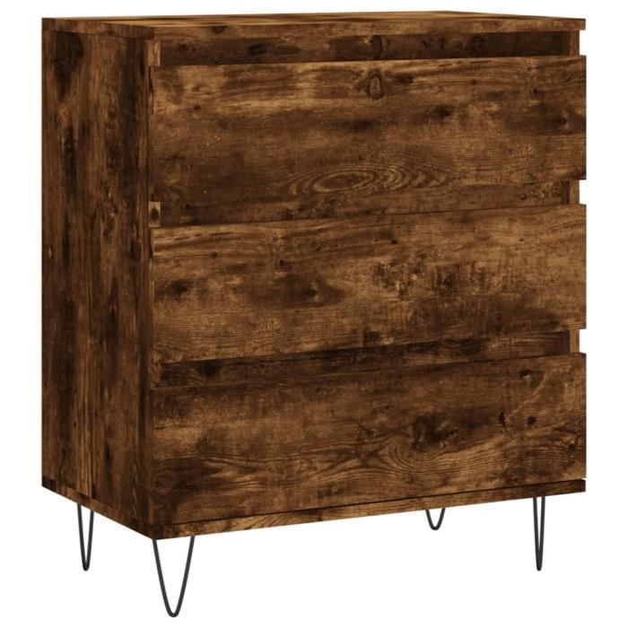 VidaXL Buffet Chêne fumé 60x35x70 cm Bois d'ingénierie 827185