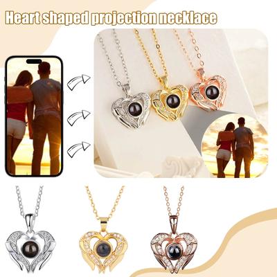 Personalized Customization Heart Projection Necklace Picture Customization