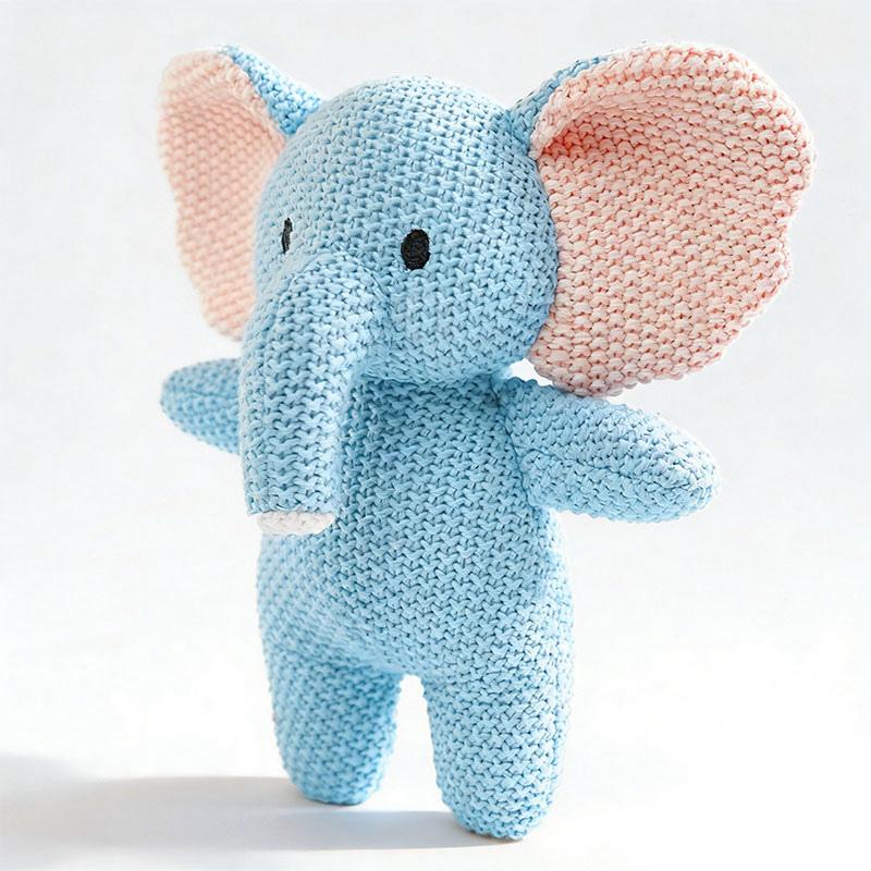 Handgemaakt Cartoon Haak Dieren Vorm Speelgoed Baby Comfort Gevuld Pluche Speelgoed Baby Kalmerend Baby Slaap Cadeaus Voor Kinderen Verjaardag 23cm