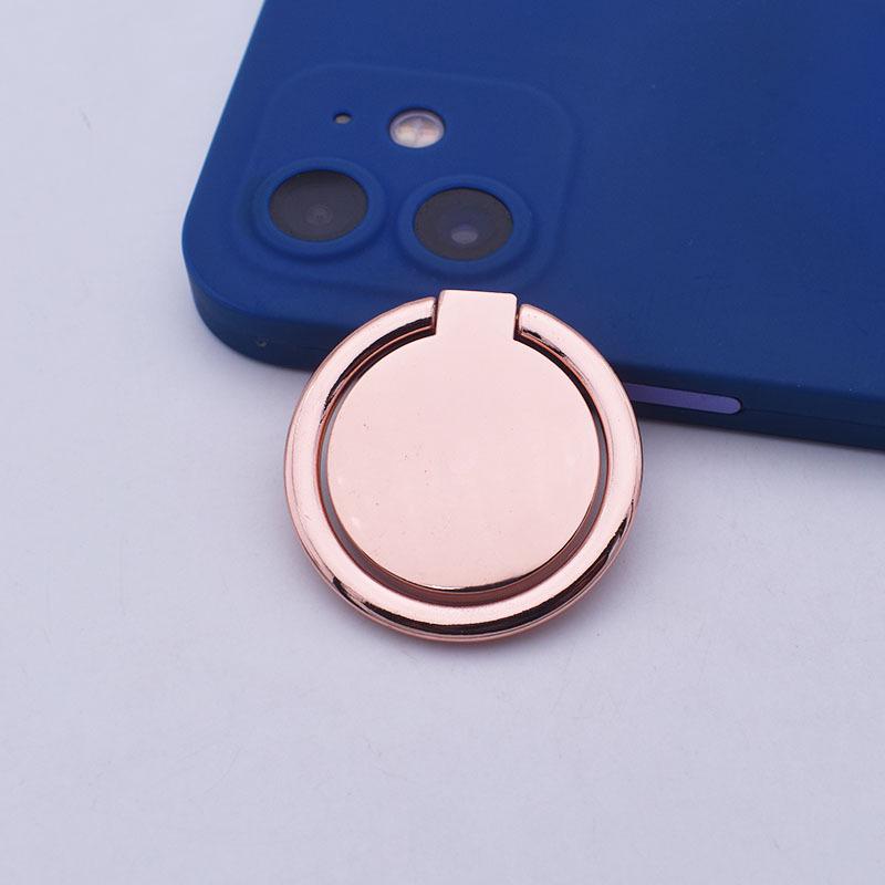 360° Rotating Matte Metal Phone Stand with Foldable Ring Buckle